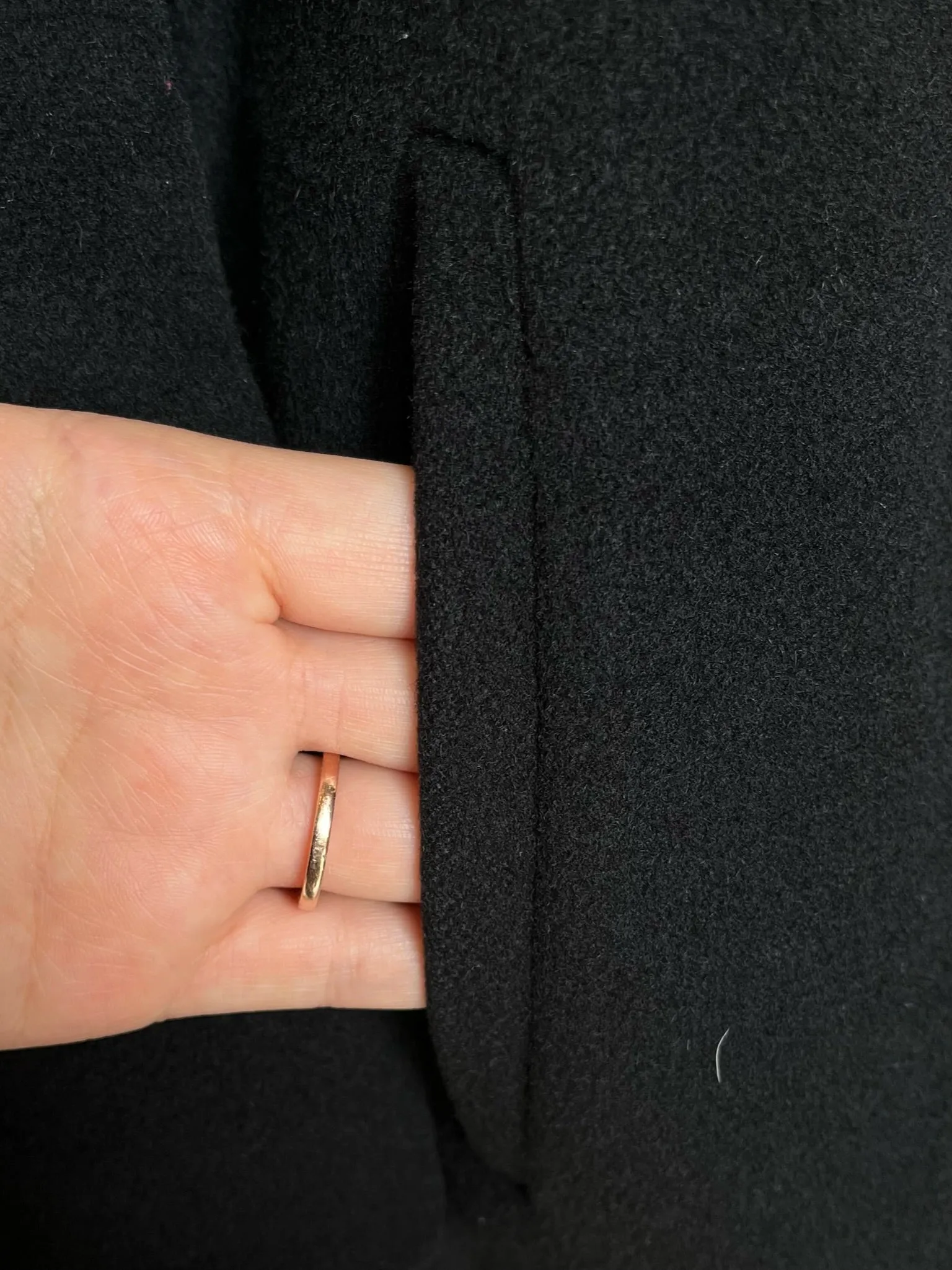 1950s Black Cashmere Long Coat