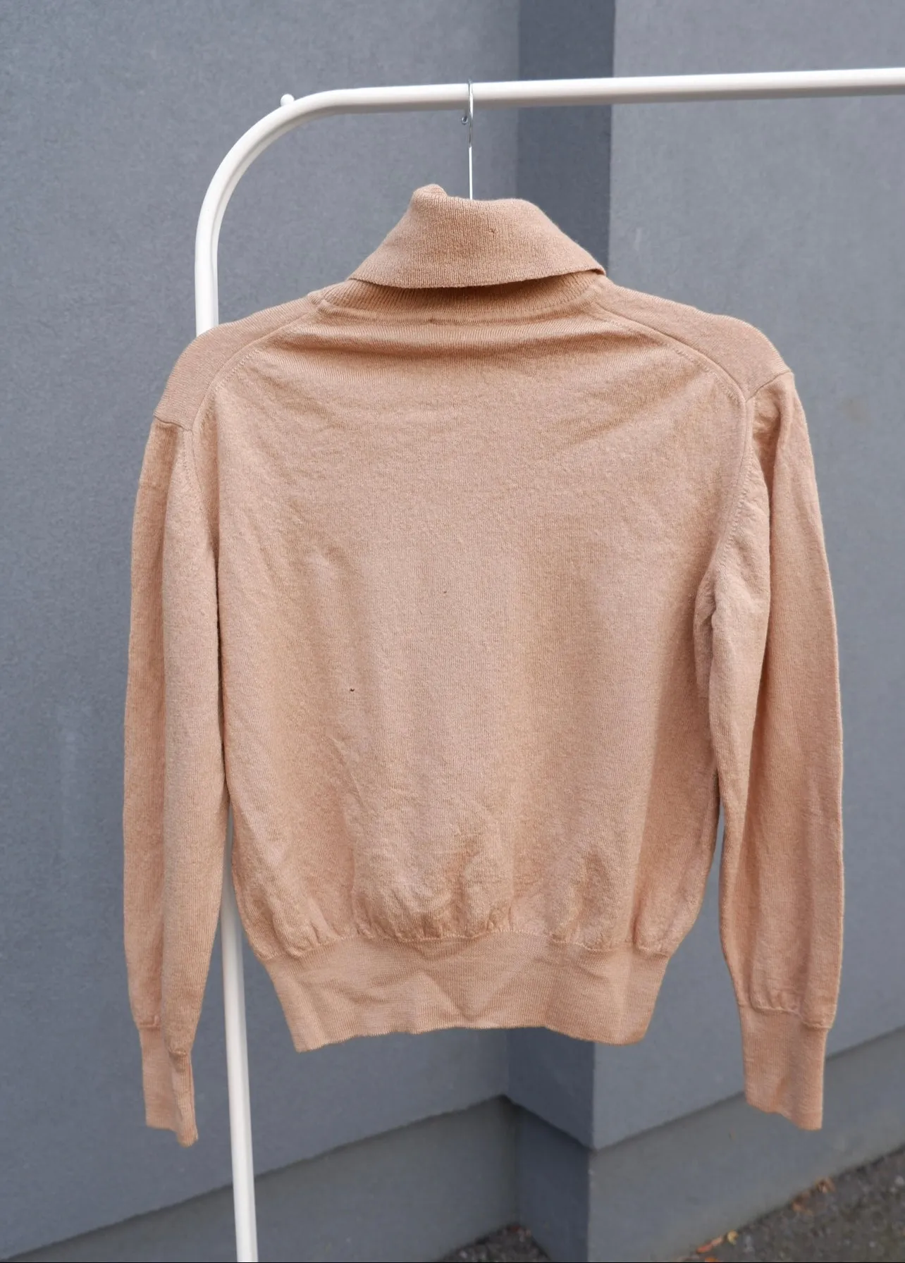 80s Camel Wool Turtleneck - S