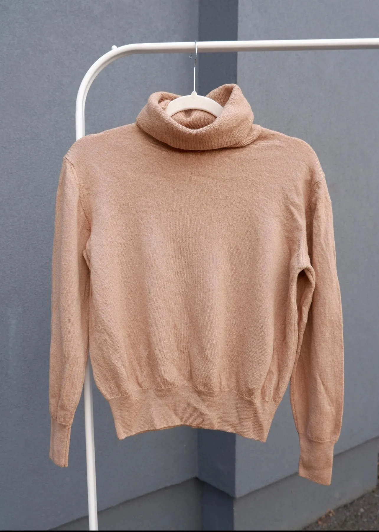 80s Camel Wool Turtleneck - S