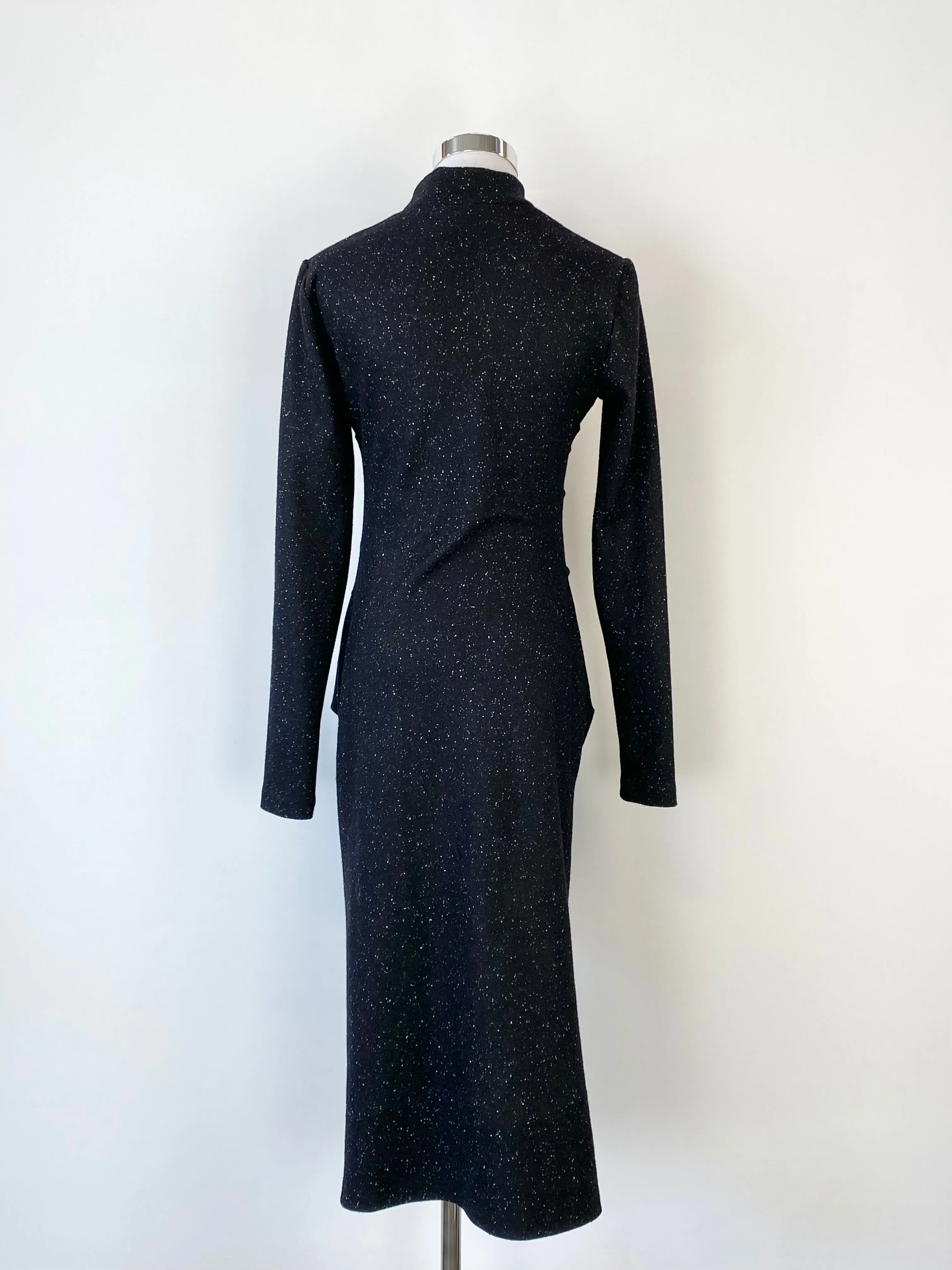 Acler Black Starry Night Turtleneck Dress - AU8/10