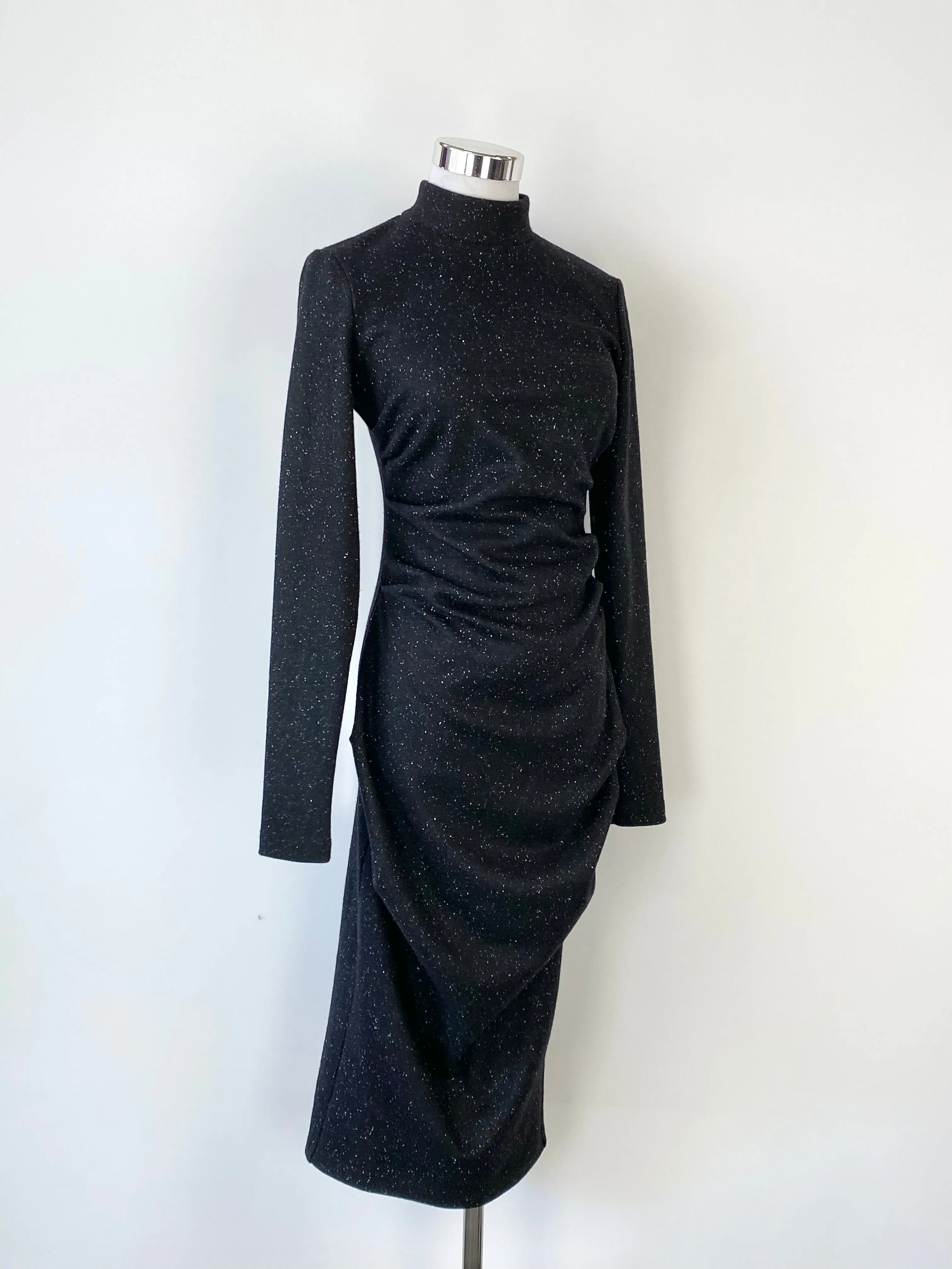 Acler Black Starry Night Turtleneck Dress - AU8/10