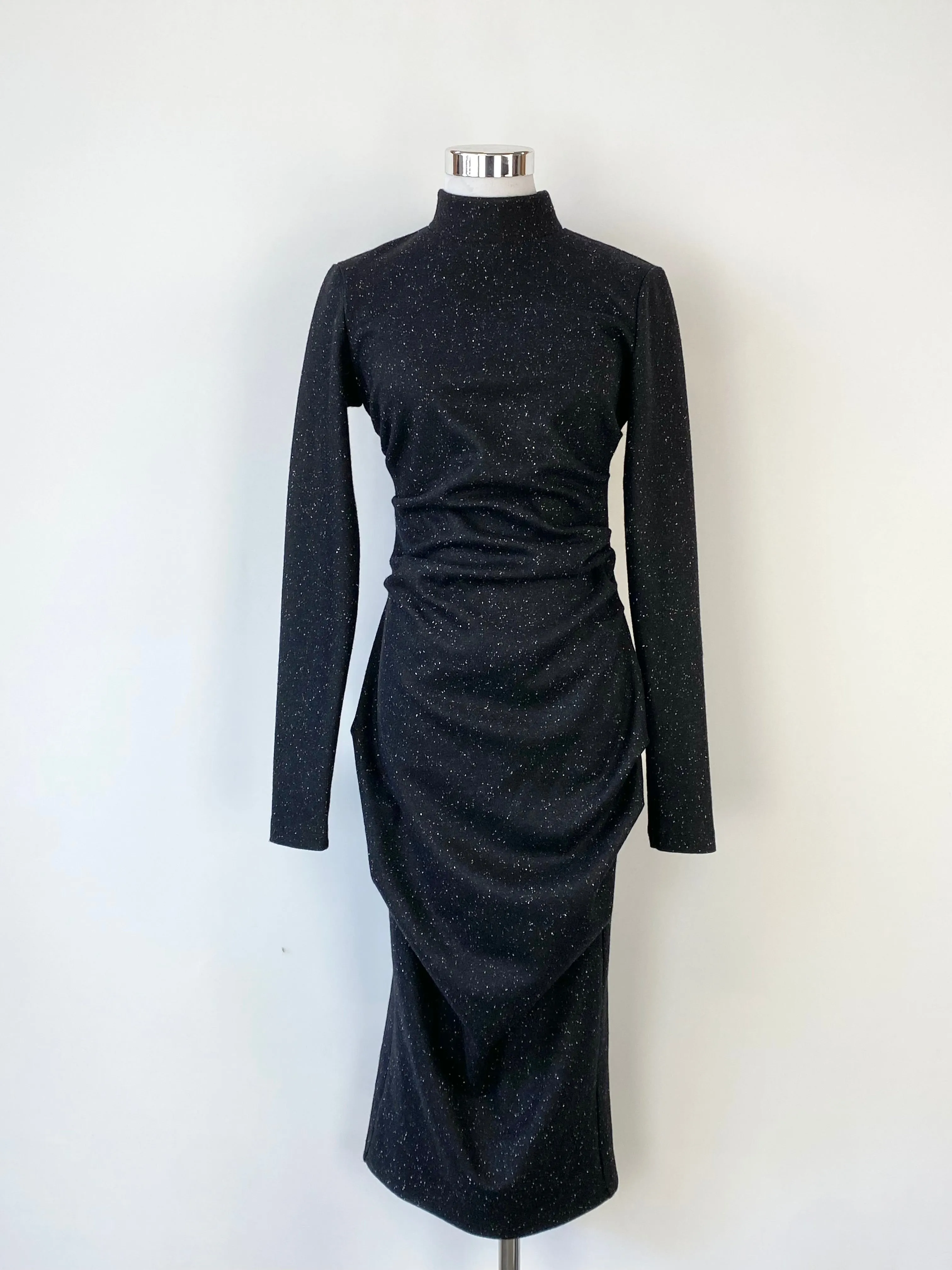 Acler Black Starry Night Turtleneck Dress - AU8/10