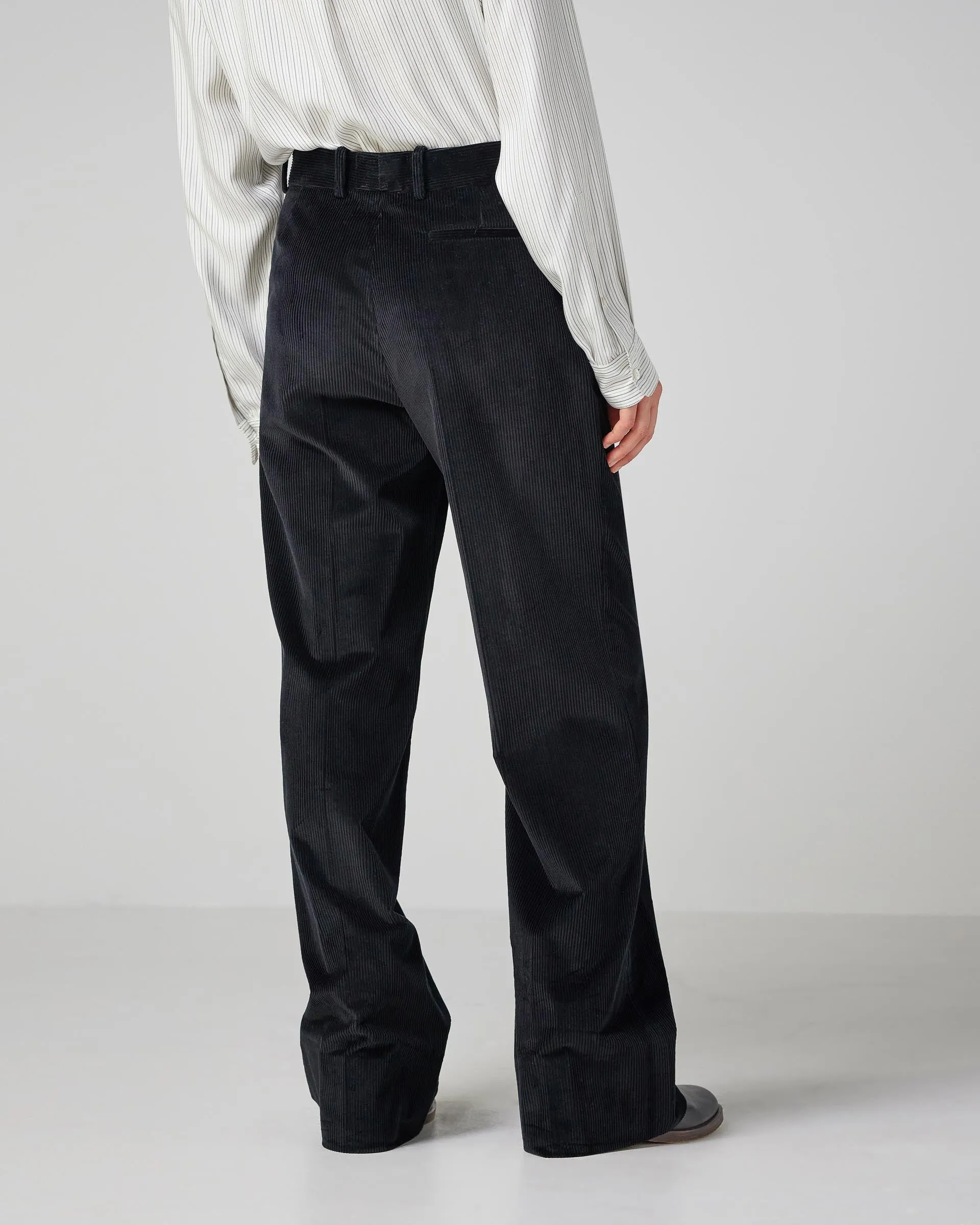 Anya Trousers in Corduroy, Black