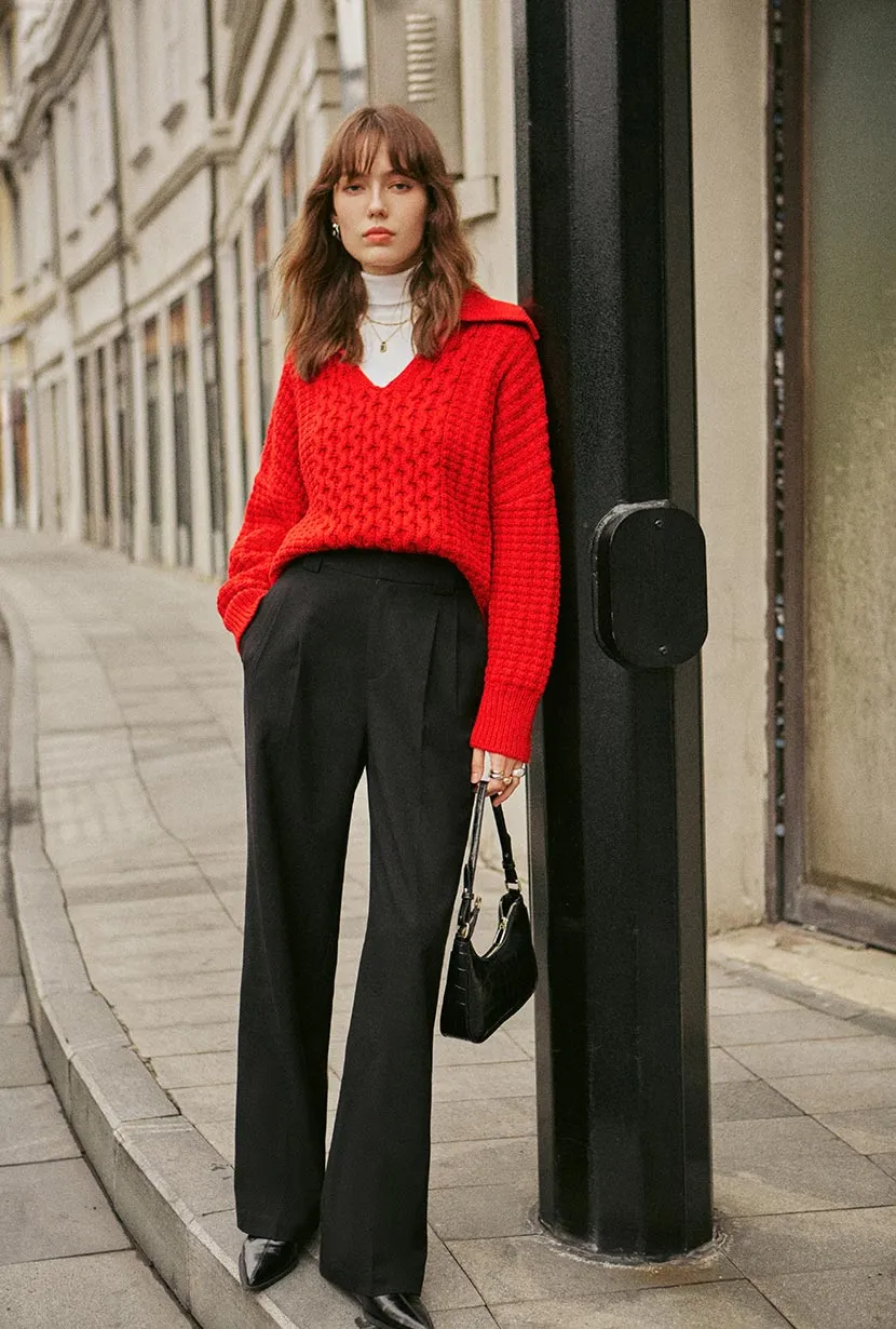 Blanca Wool Sweater - Red