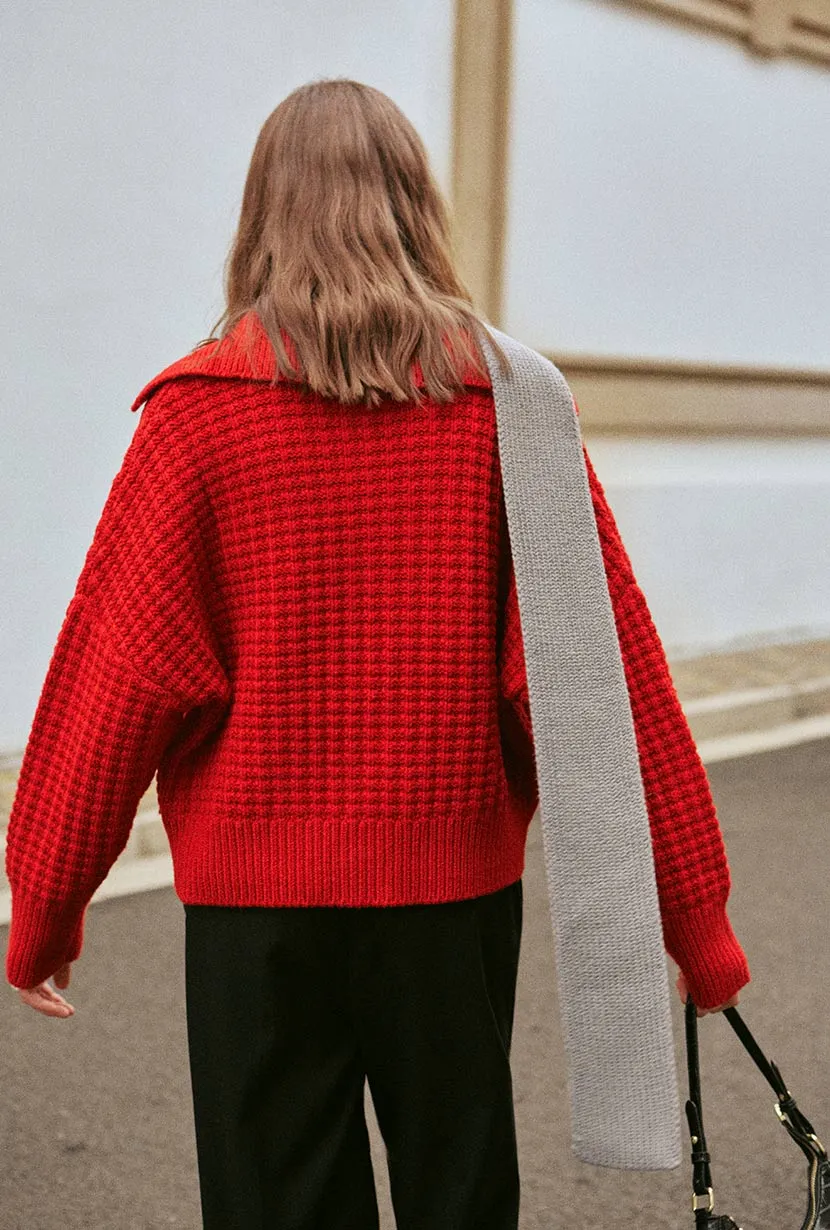 Blanca Wool Sweater - Red