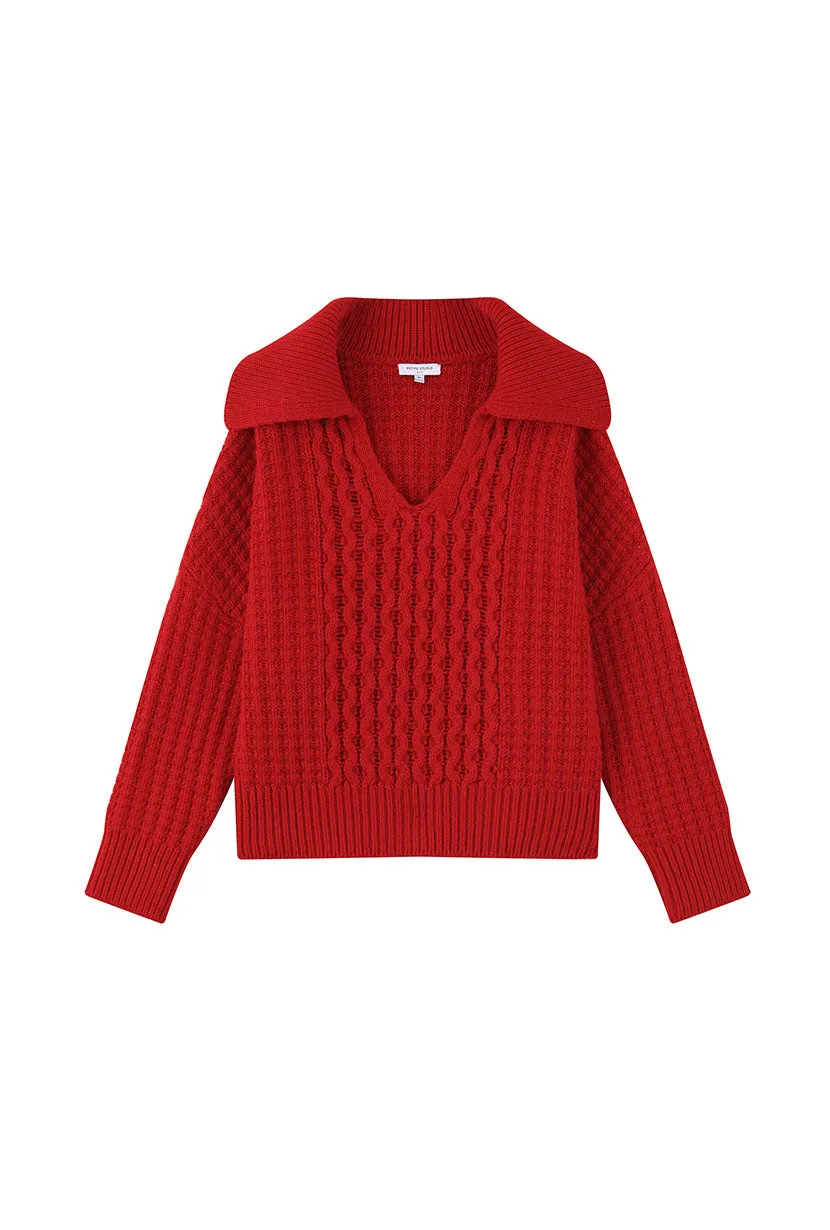 Blanca Wool Sweater - Red