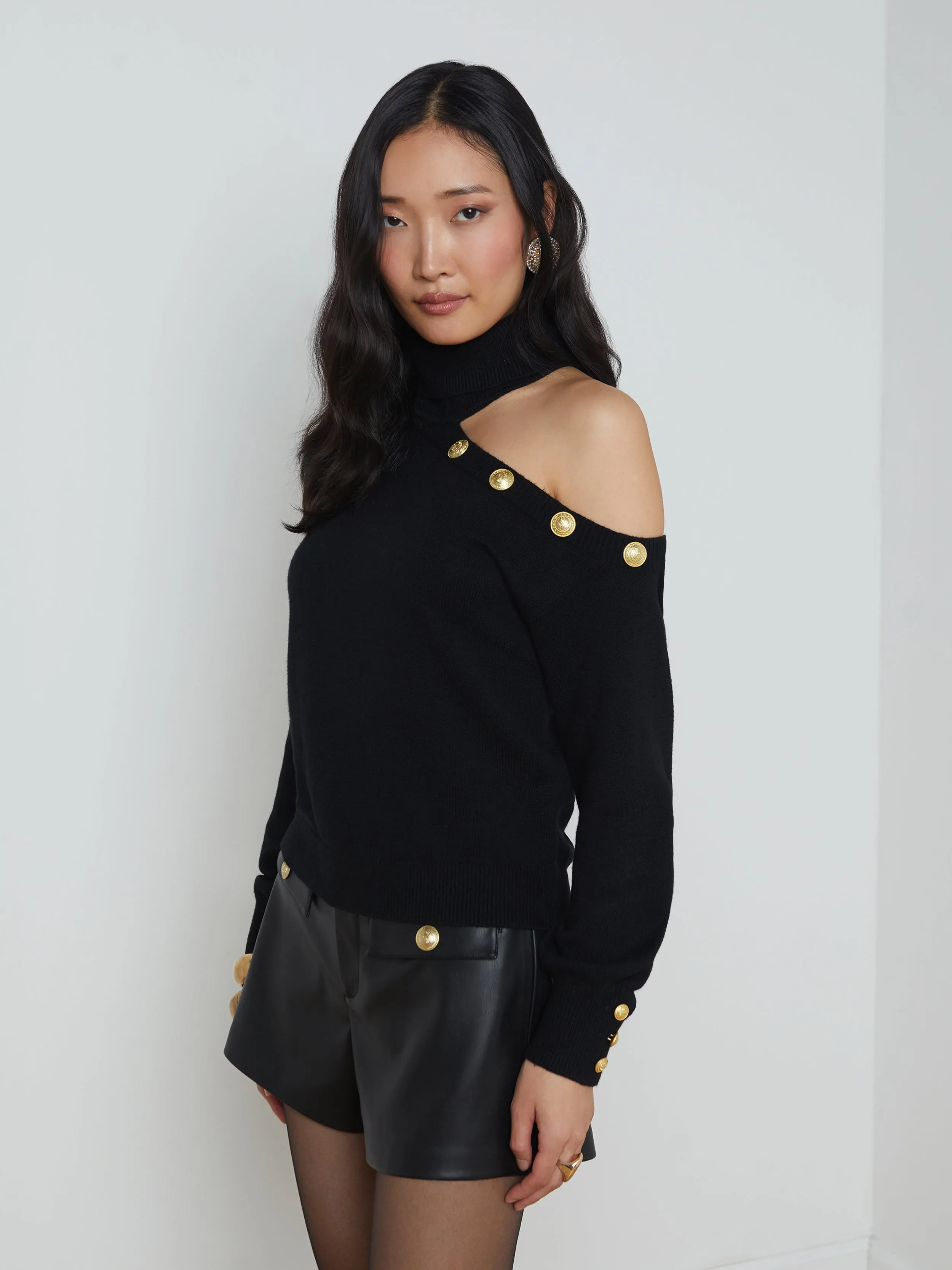 Brixie Cutout Turtleneck