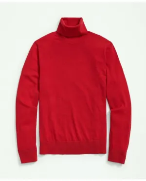 Brooks Brothers Men's Fine Merino Wool Turtleneck Sweater Red