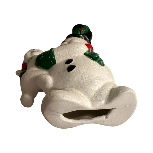 Ceramic Papa Snowman with Baby Figure