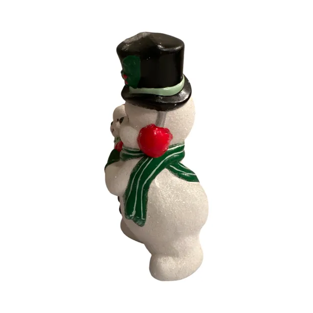 Ceramic Papa Snowman with Baby Figure