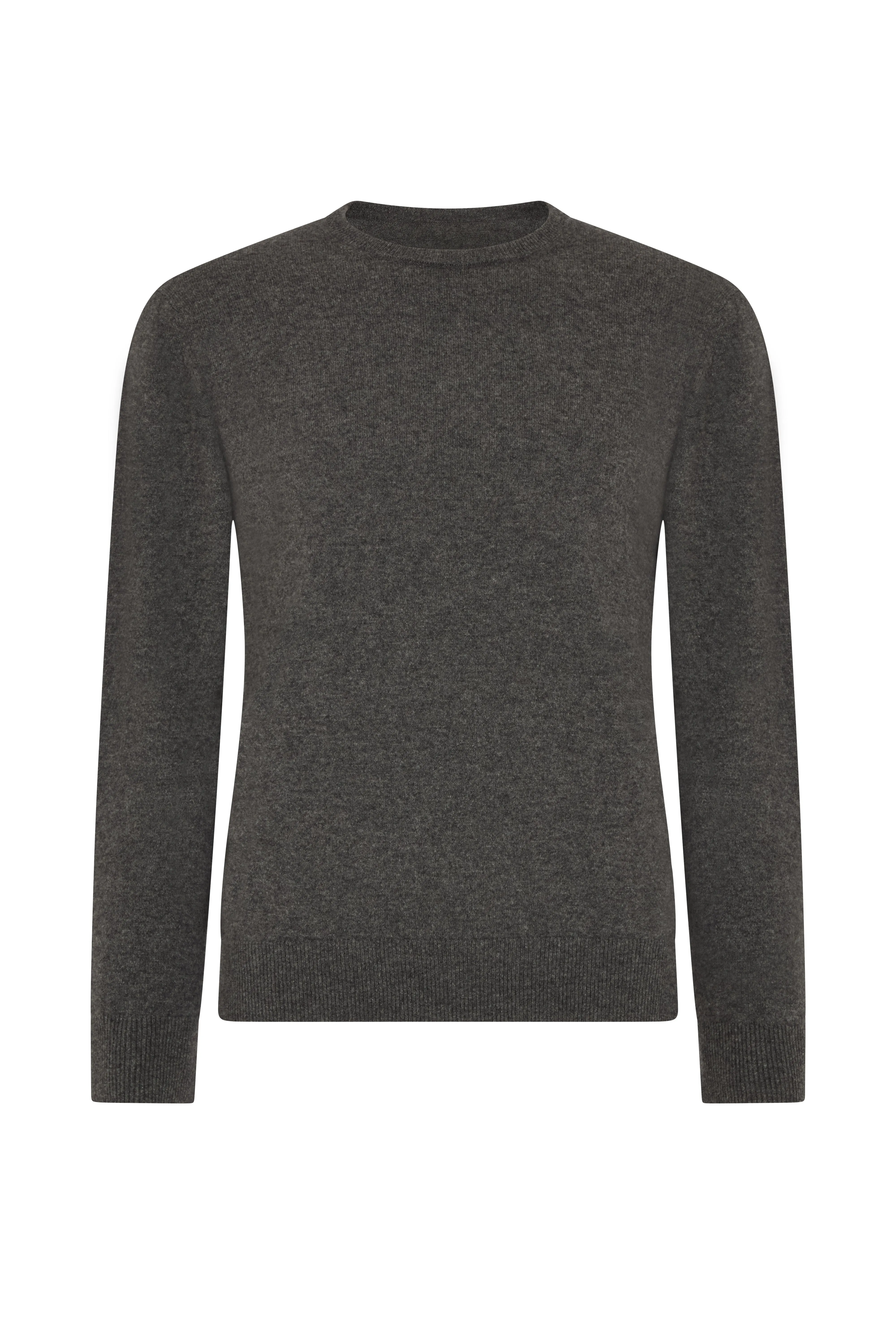 Charcoal Cashmere Crew Neck Jumper