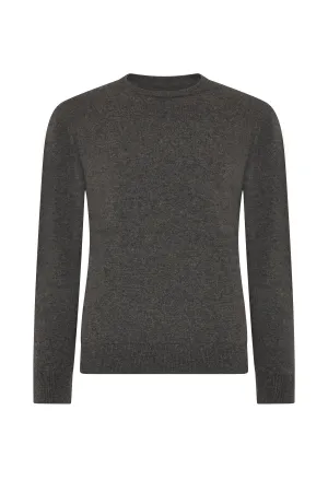 Charcoal Cashmere Crew Neck Jumper