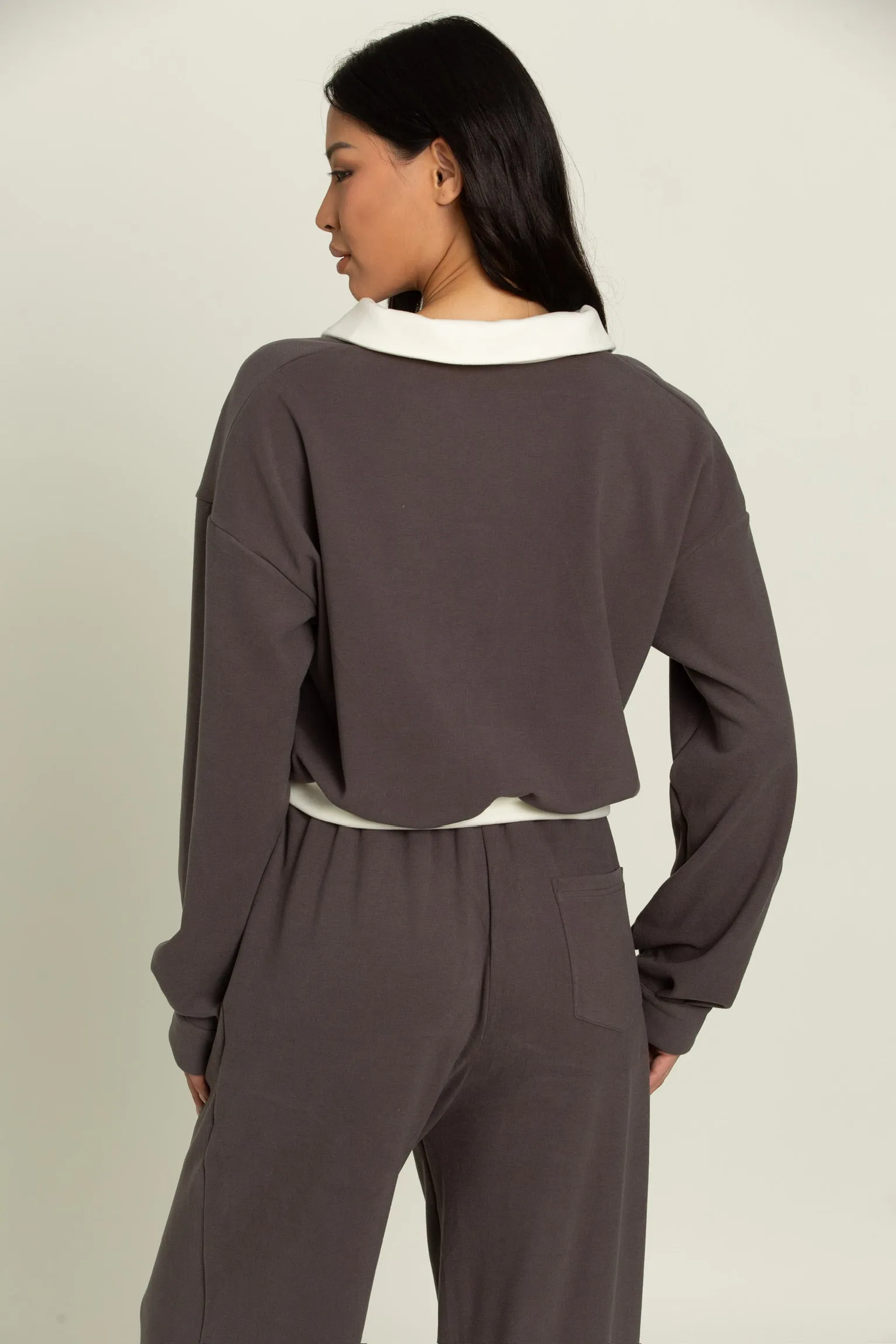 Charcoal Pullover Top