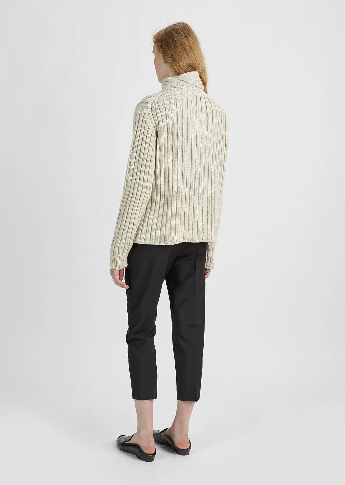 Chunky Rib Turtleneck Sweater