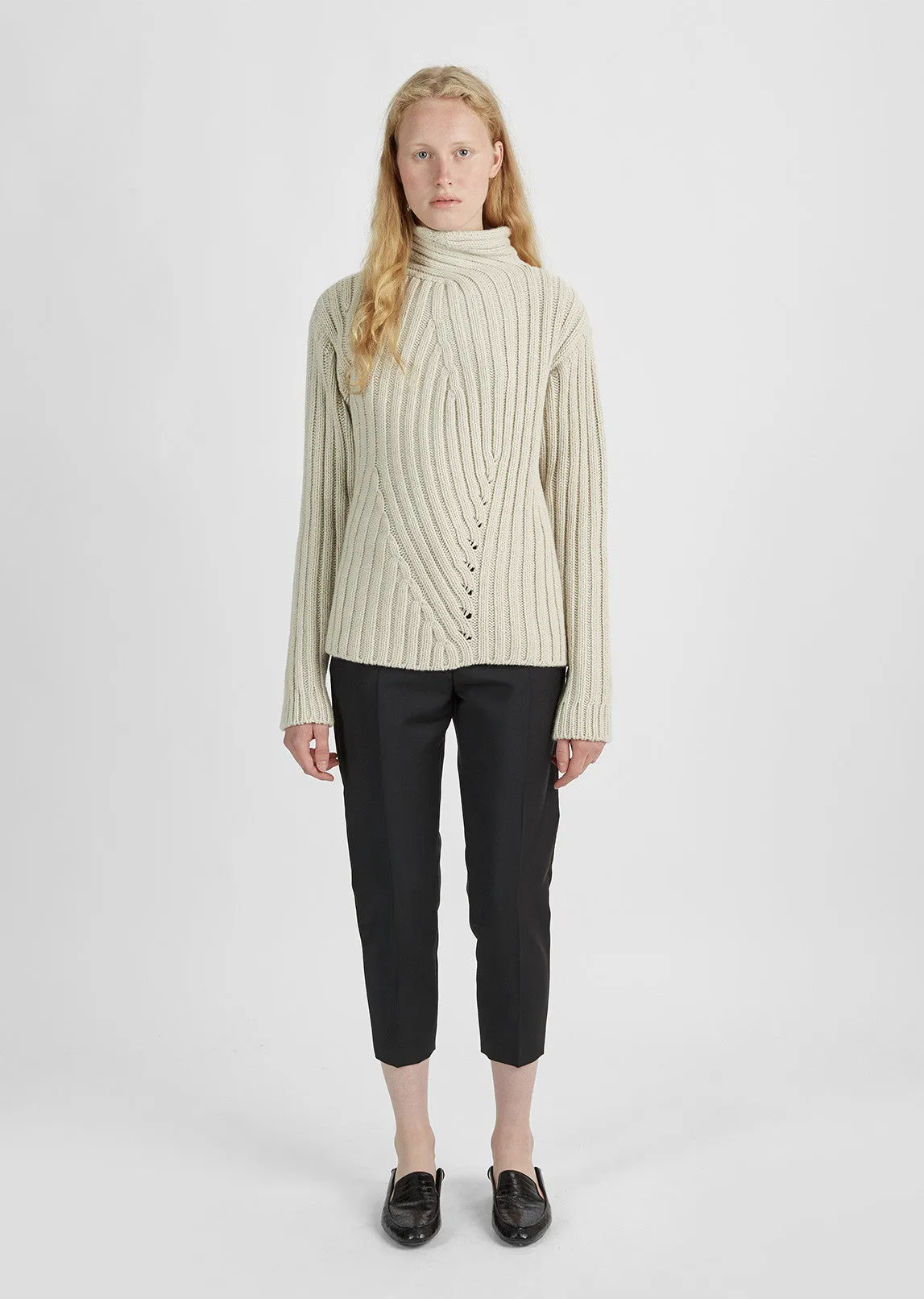 Chunky Rib Turtleneck Sweater