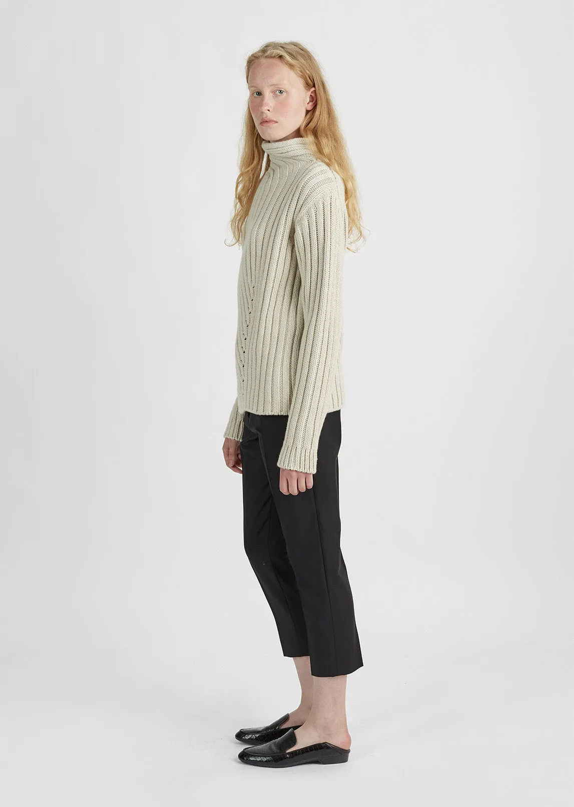 Chunky Rib Turtleneck Sweater