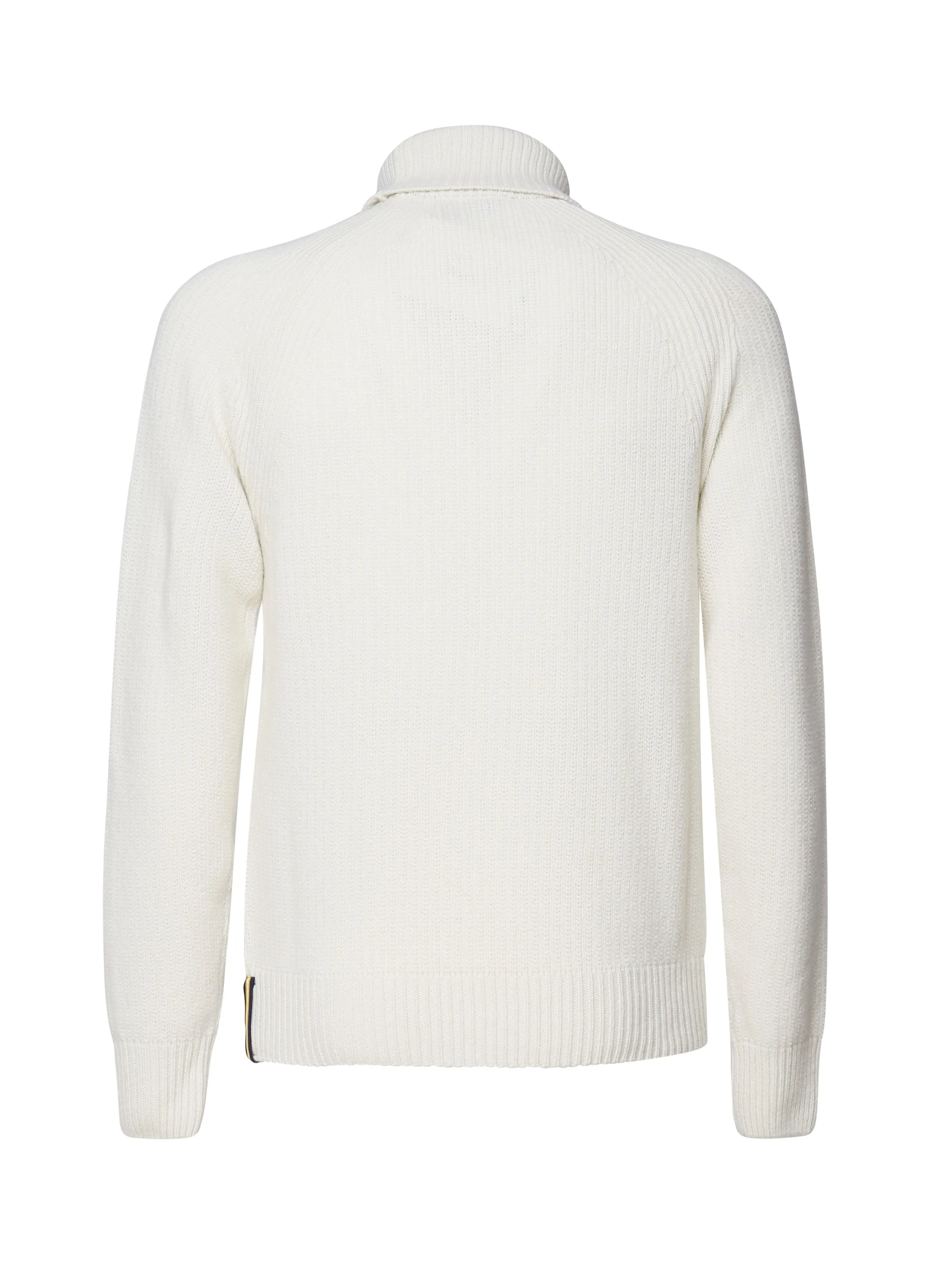 Chunky Wool Turtleneck Sweater in White