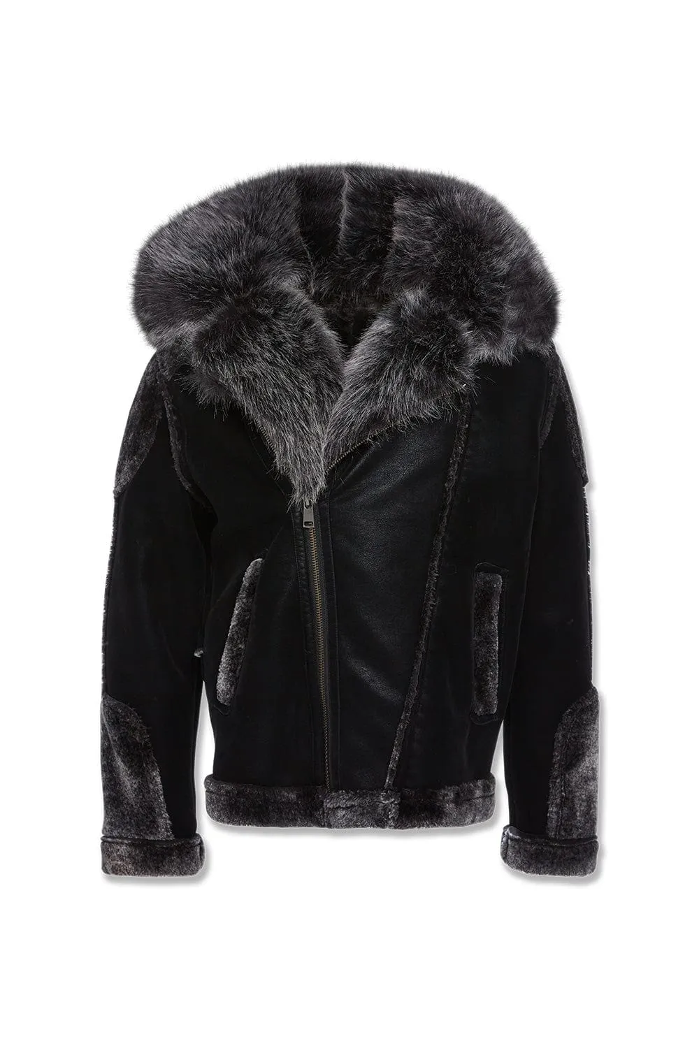 El Jefe Shearling Moto Jacket (Black)