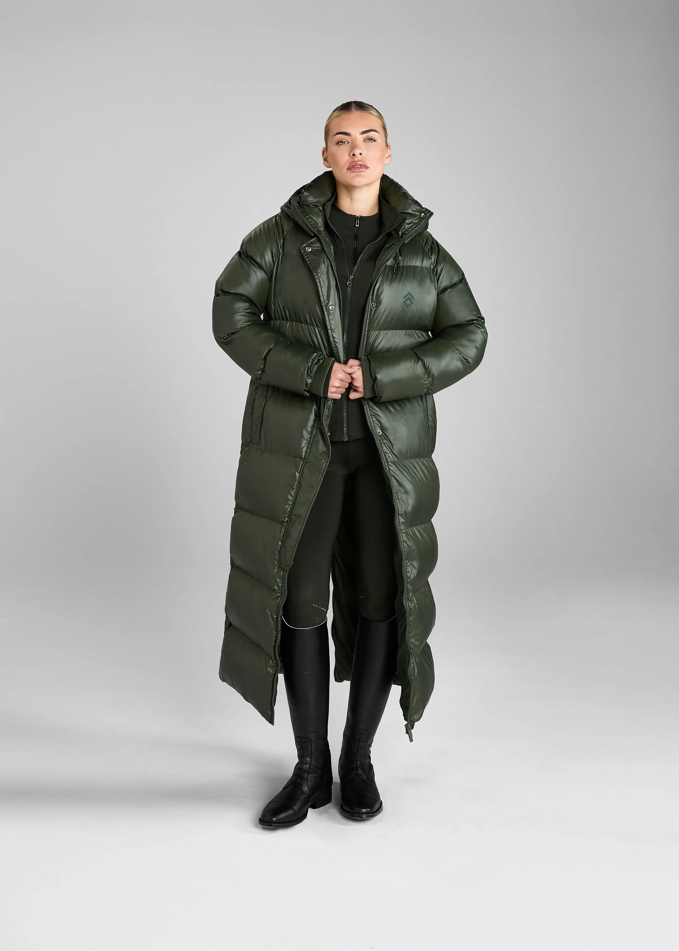 Forest Heavy Quilted Long Puffer