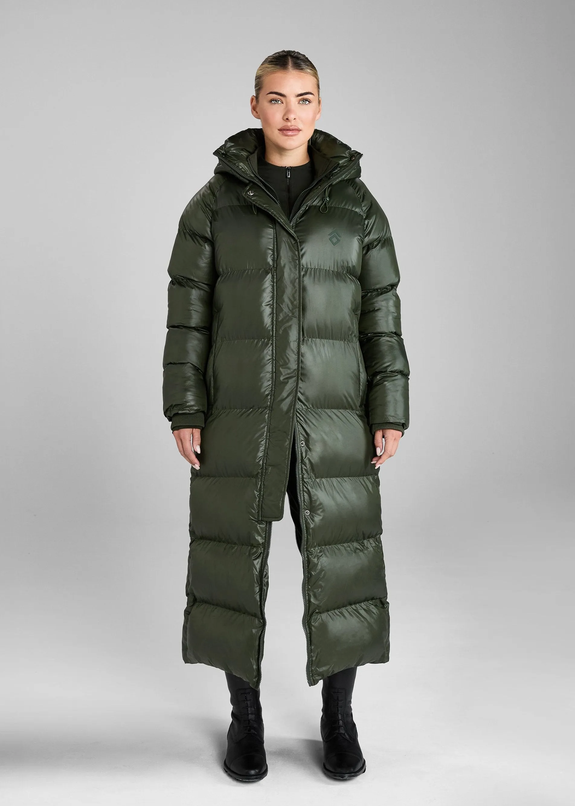 Forest Heavy Quilted Long Puffer