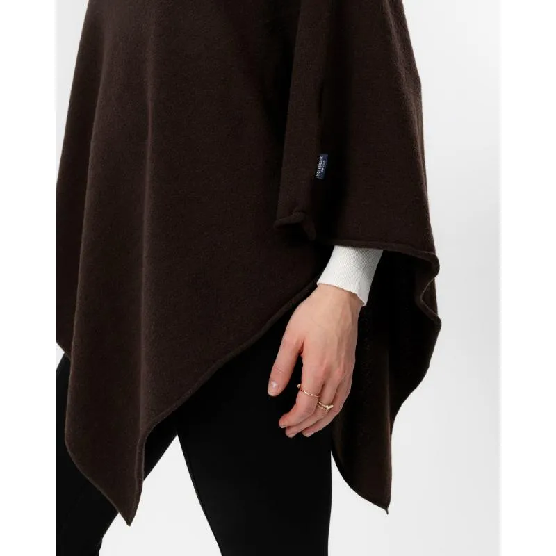 Holebrook Sofie Merino Wool Ladies Poncho - Dark Taupe