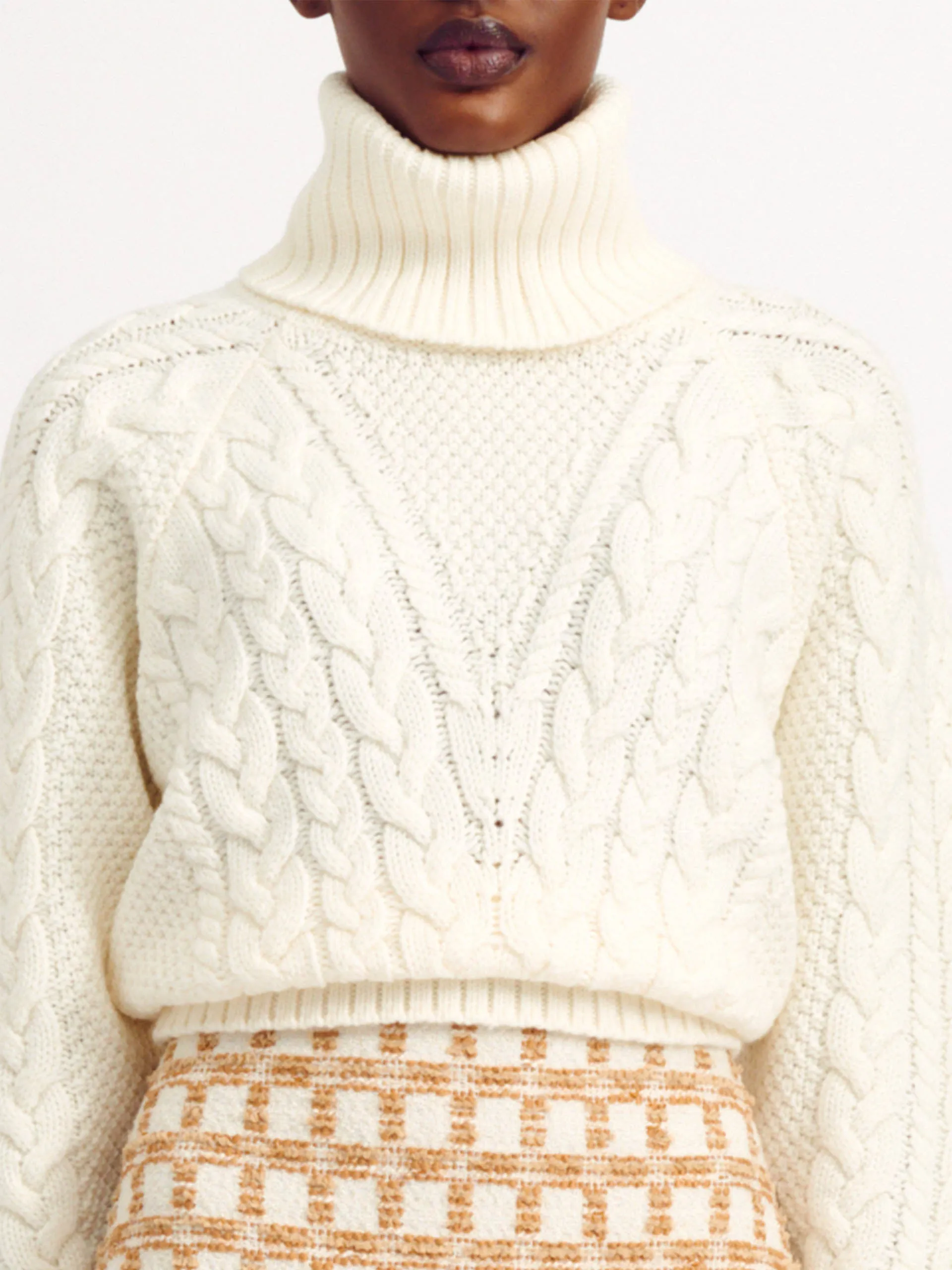 Ivory cable knit Otis sweater