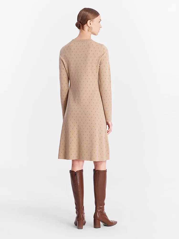 Jacquard Wool Knitted Dress