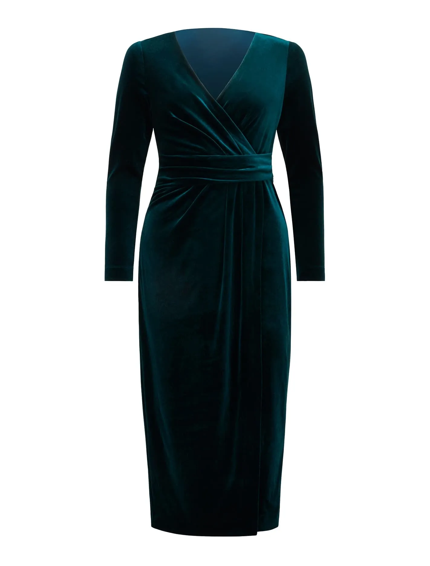 Julianne Petite Velvet Midi Dress