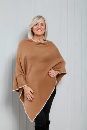 Kacey knit poncho Camel