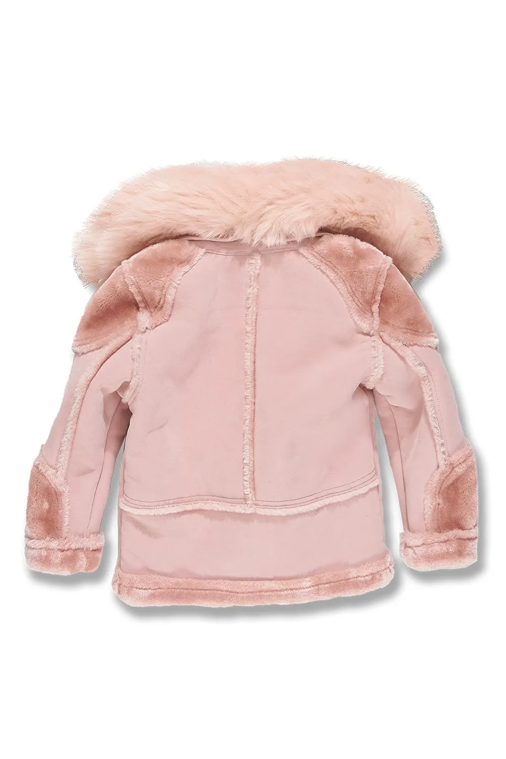 Kids El Jefe Shearling Moto Jacket (Pink)