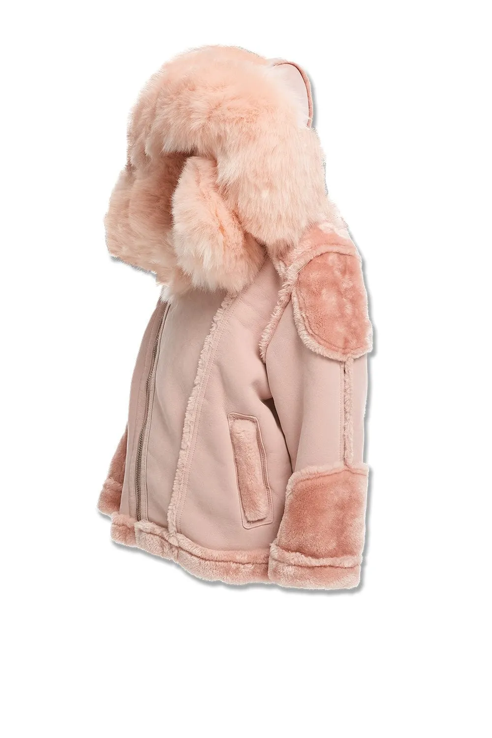 Kids El Jefe Shearling Moto Jacket (Pink)