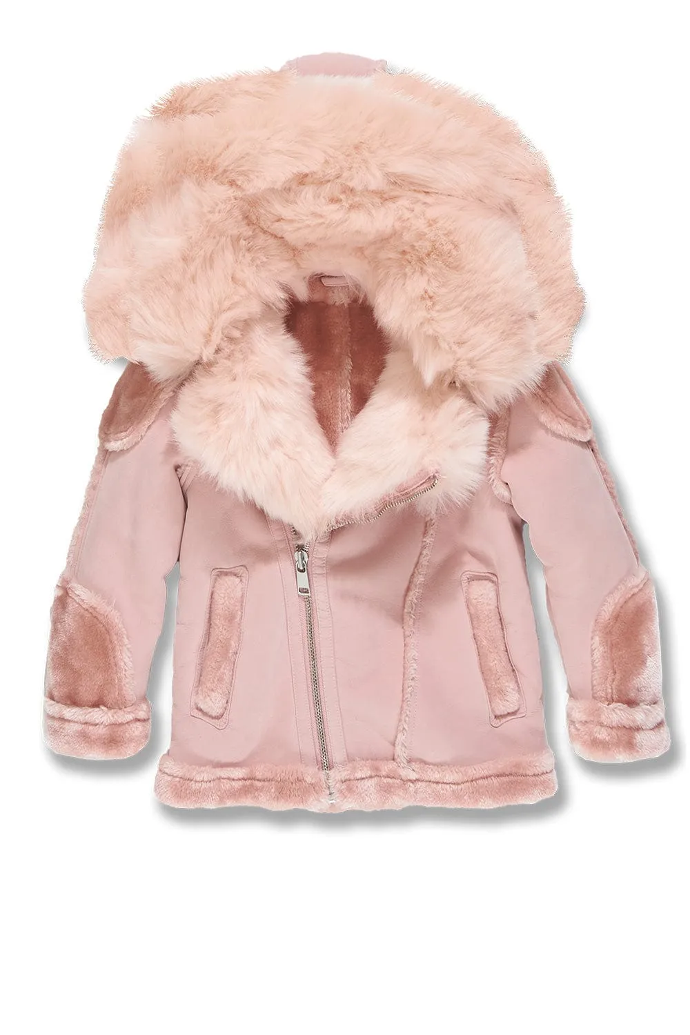 Kids El Jefe Shearling Moto Jacket (Pink)