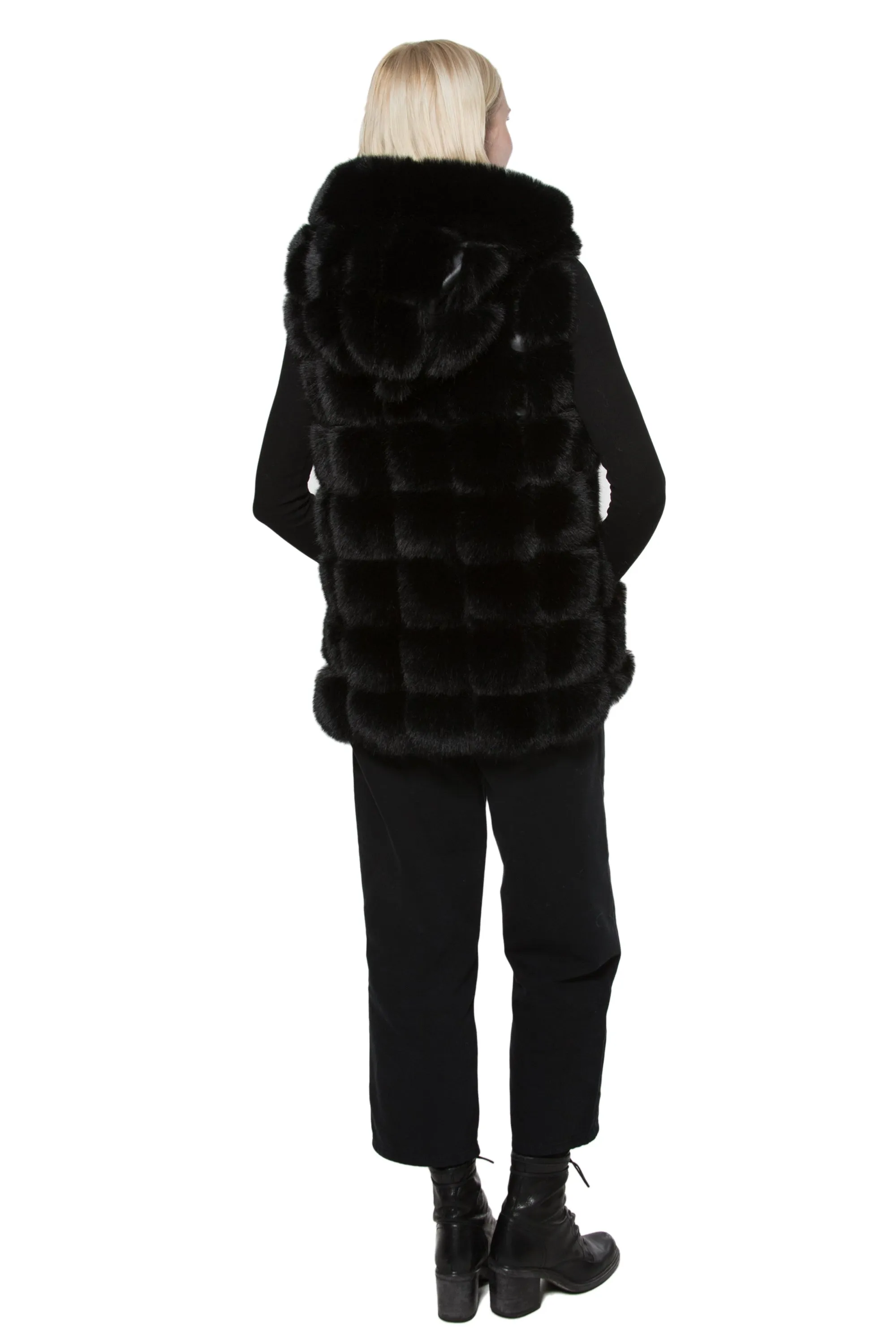 LILLE- Faux Fur Hood Vest