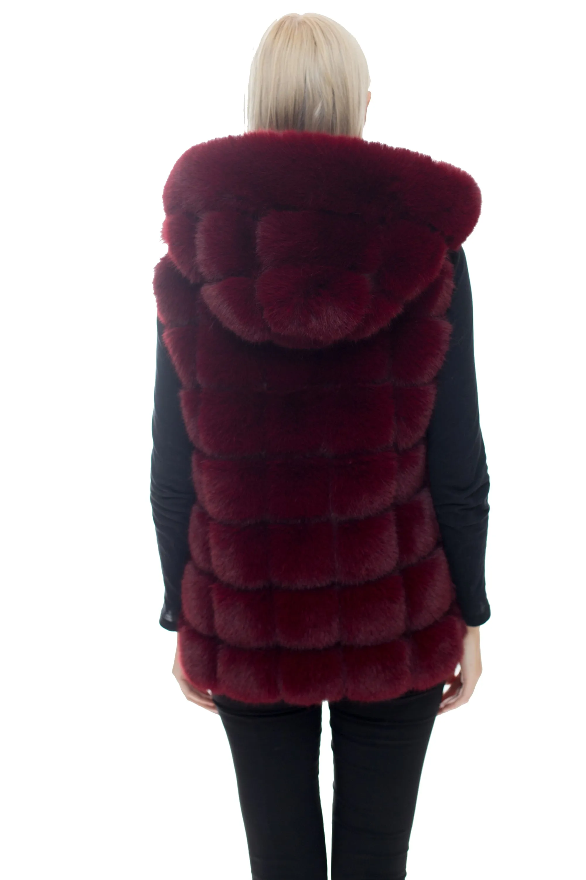 LILLE- Faux Fur Hood Vest