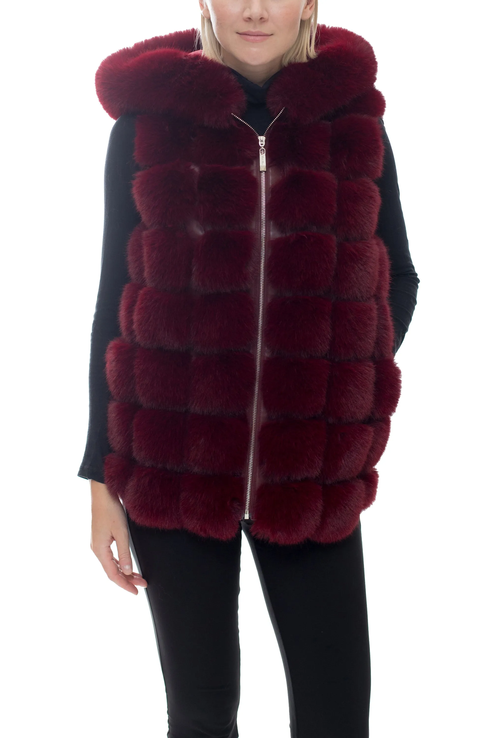 LILLE- Faux Fur Hood Vest