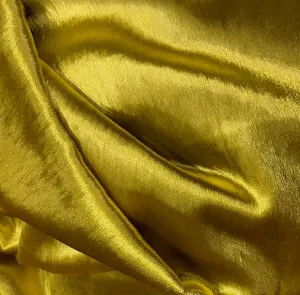 Luxurious Bright Gold Lustre Silk & Rayon Blend Panné Velvet