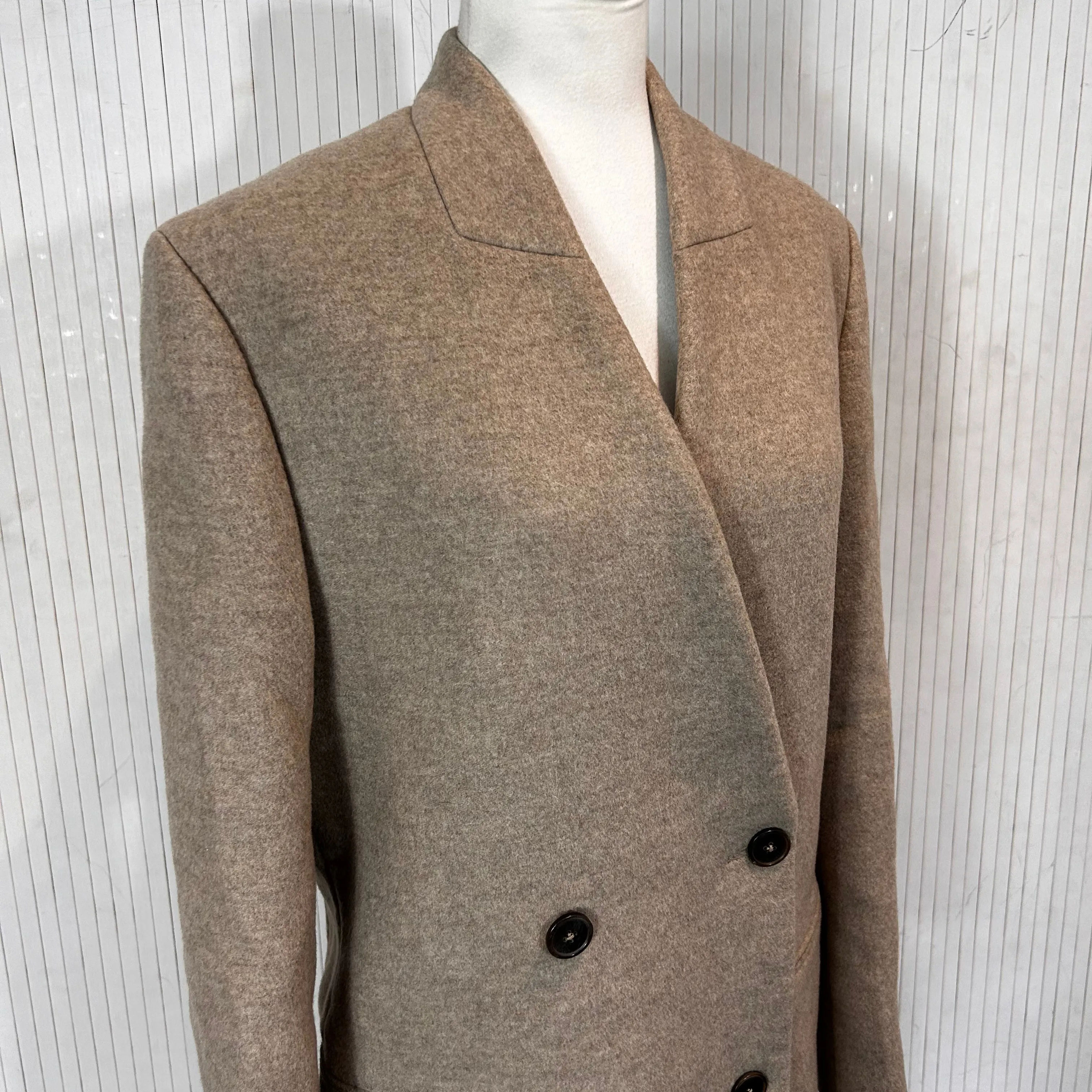 Martin Margiela Oatmeal Pure Cashmere Overcoat L