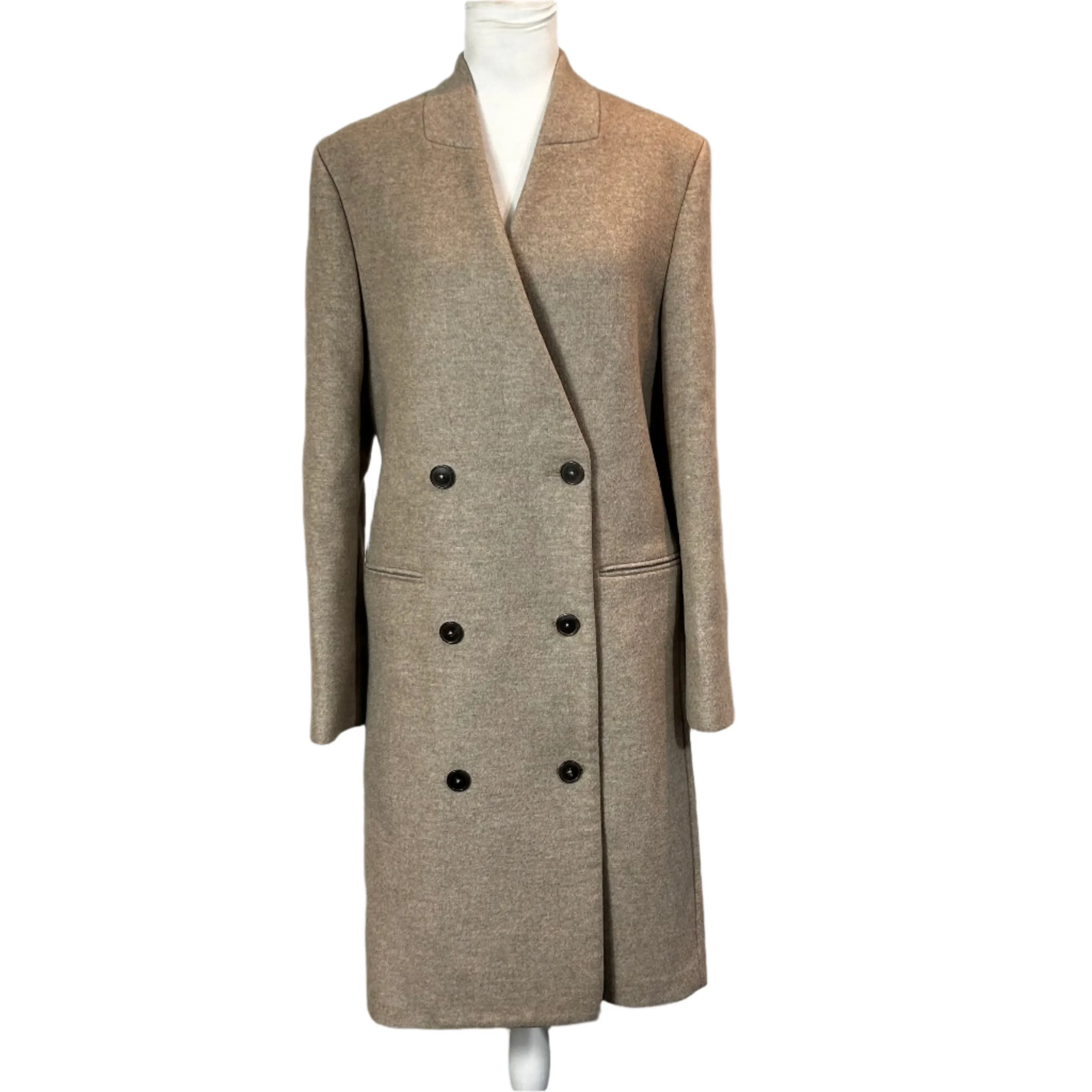 Martin Margiela Oatmeal Pure Cashmere Overcoat L