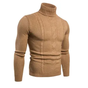 Men's Stylish Cable Knit Turtleneck Jumper for a Warm Look | Ideal for Autumn/Winter