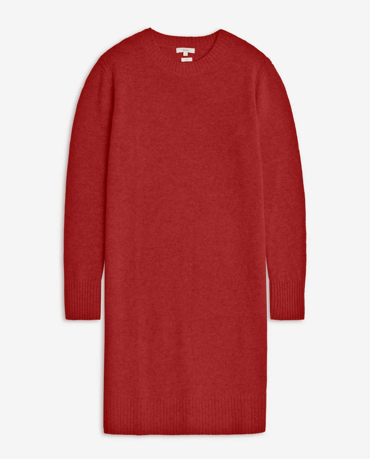 Midi wool Dress in red by YERSE