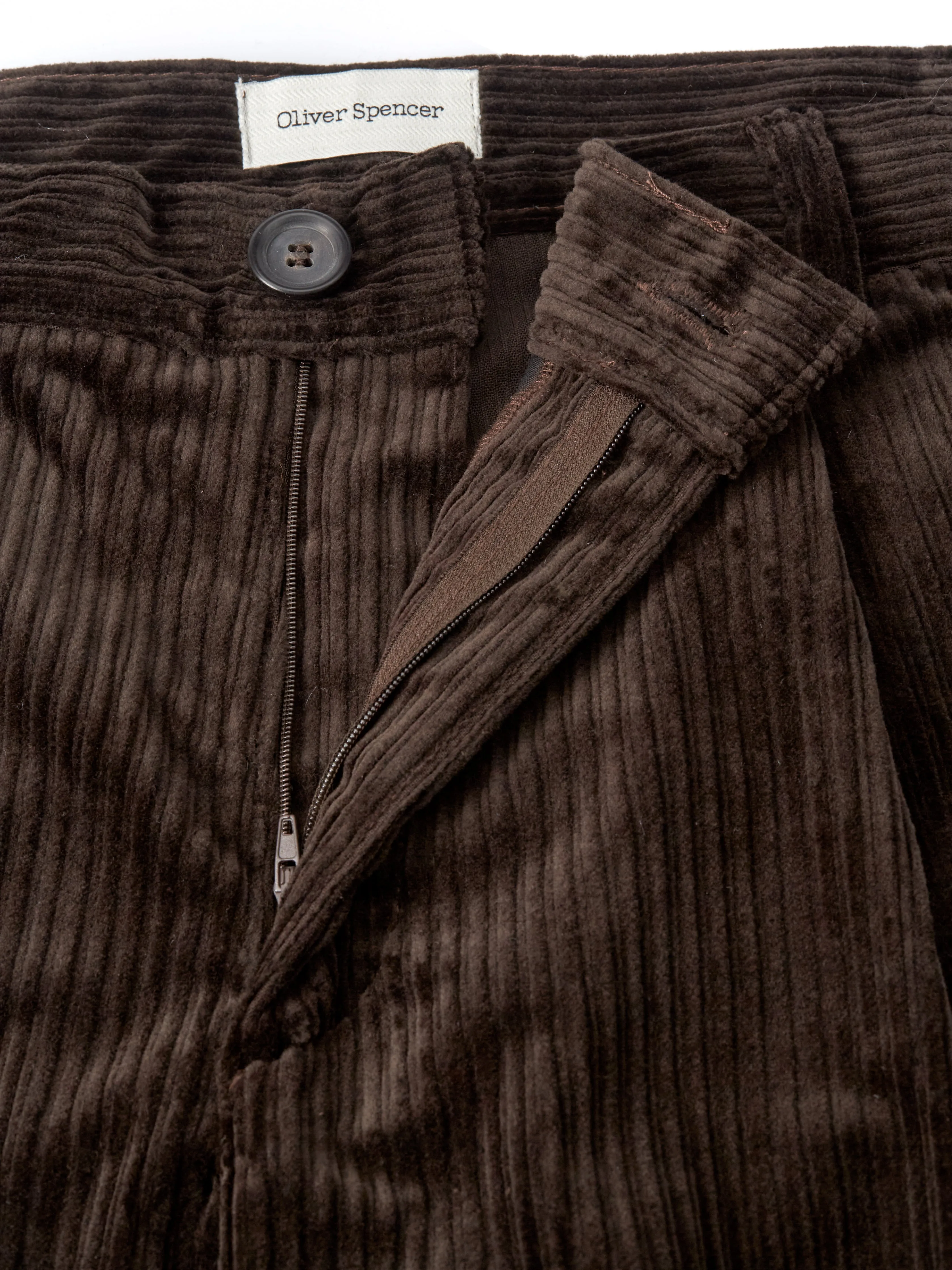 Morton Pleated Trousers Deakin Cord Brown