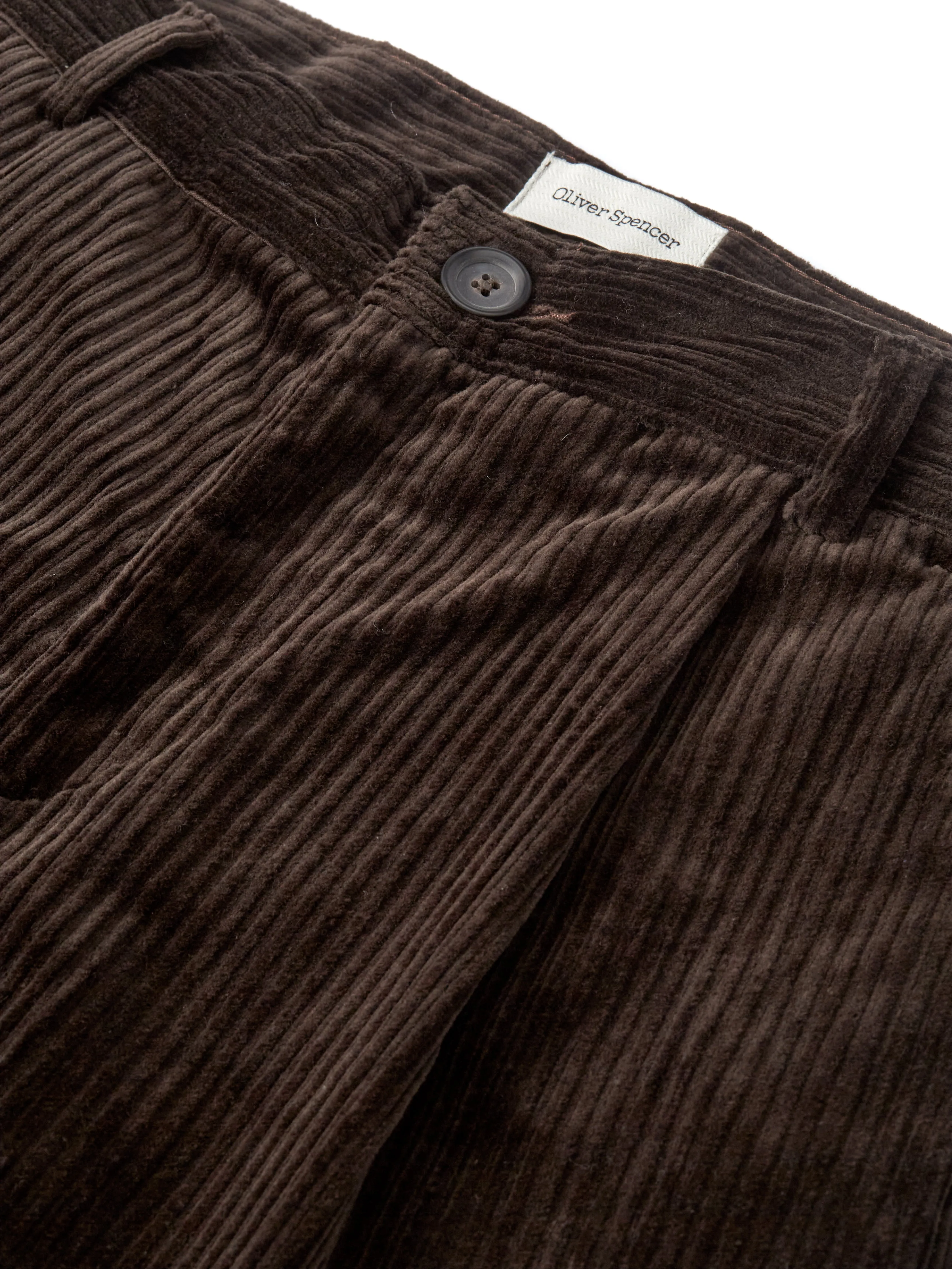 Morton Pleated Trousers Deakin Cord Brown