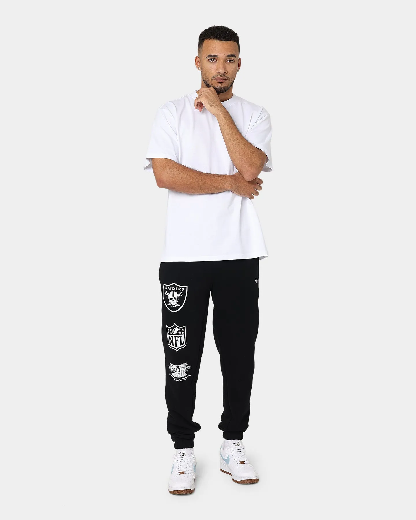 New Era Las Vegas Raiders Track Pants Black/White