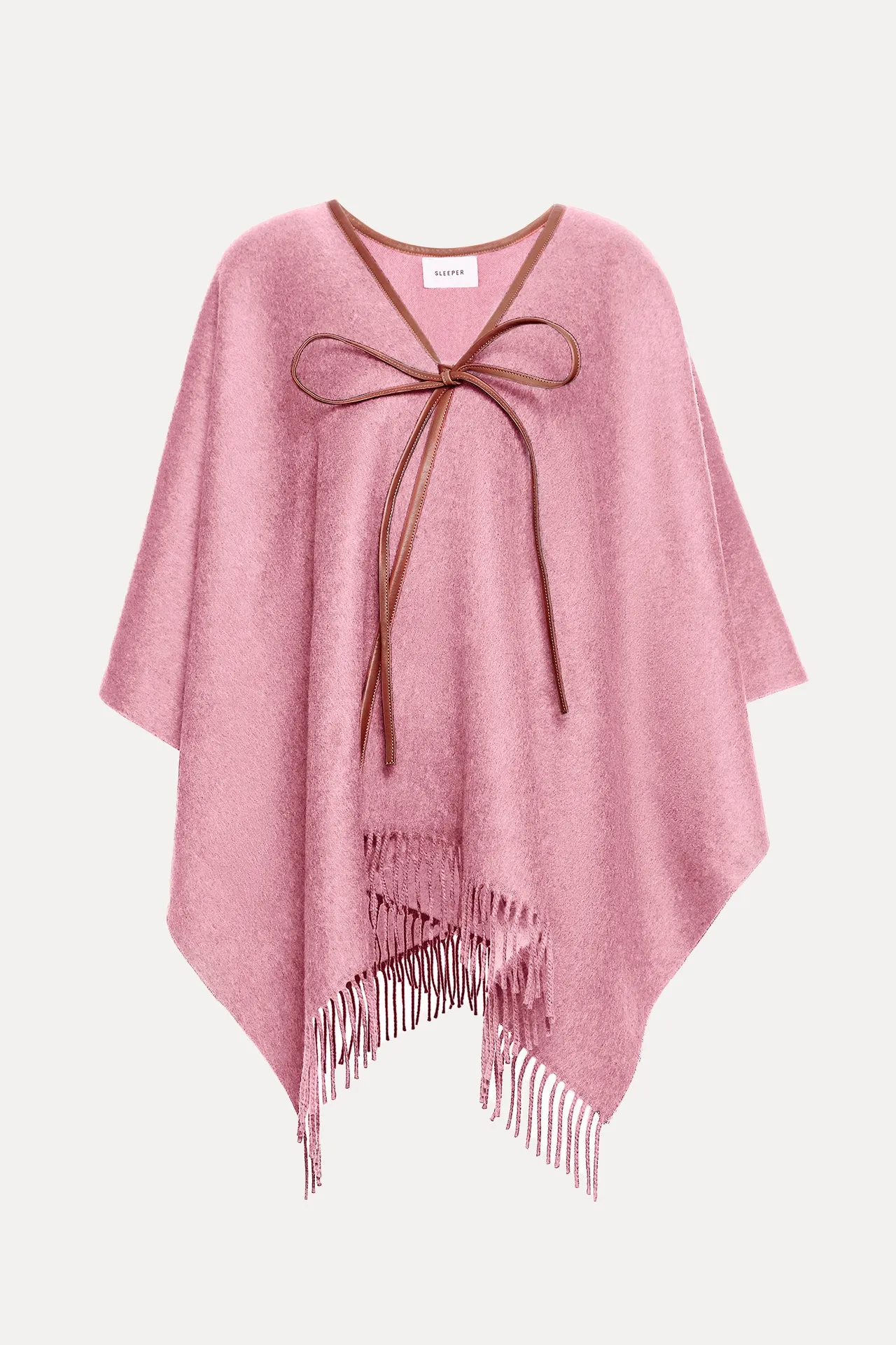 Pink Medusa Wool Poncho