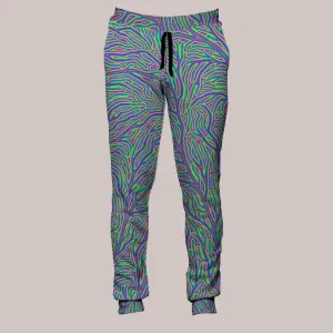 Psychedelic Joggers (UV/RGB, Eco-Friendly, Unisex, Fleece-Lined) | ROOTS