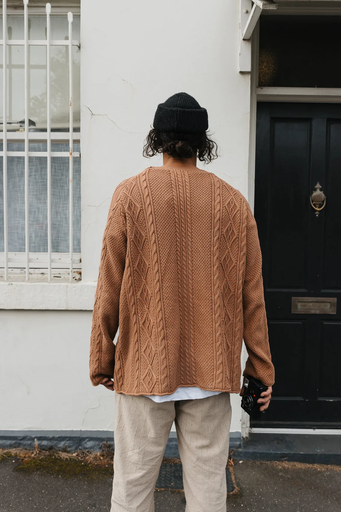 Rory Cable Knit Sweater - Brown