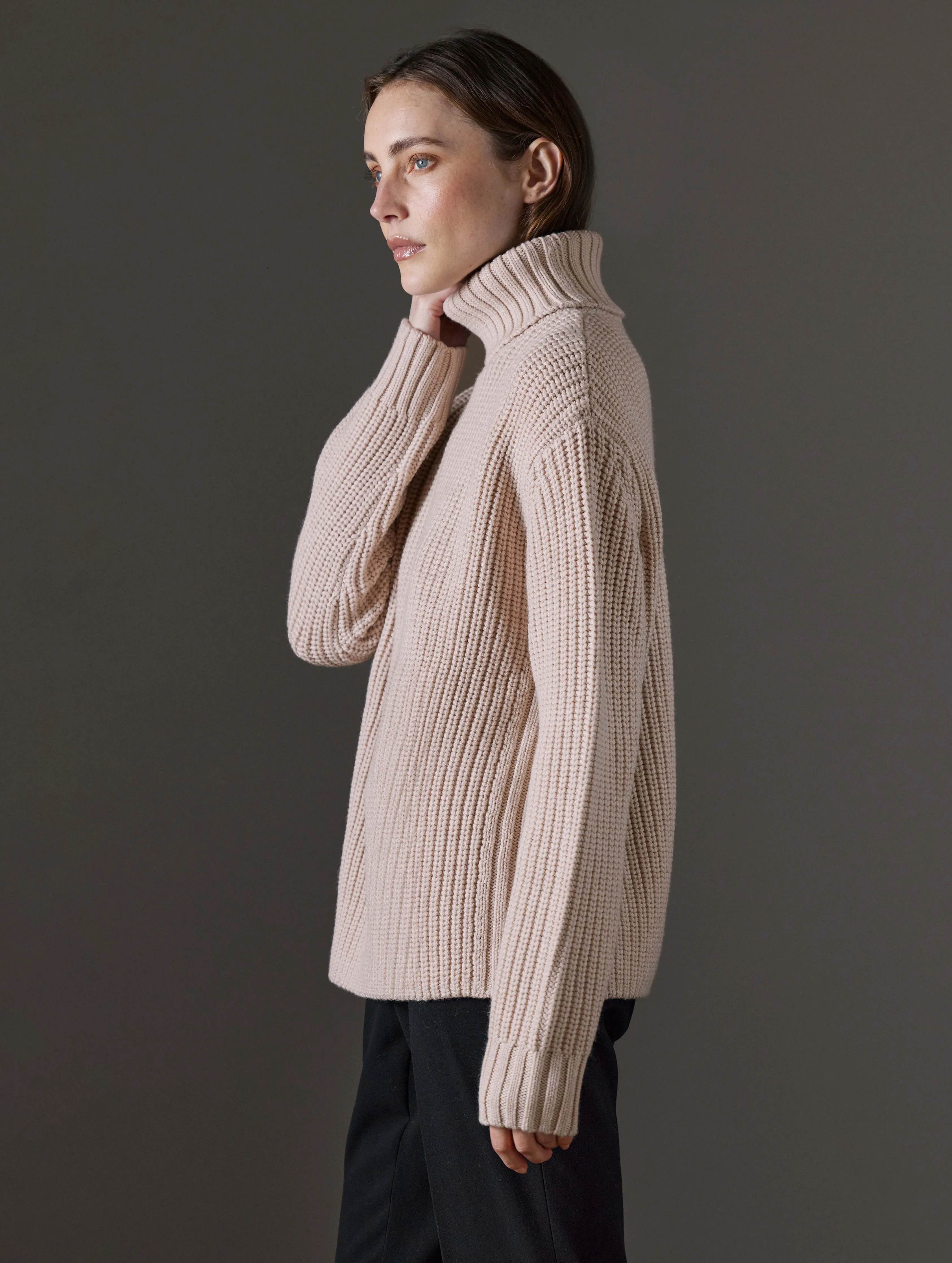 Sherwood Turtleneck Sweater - Blush