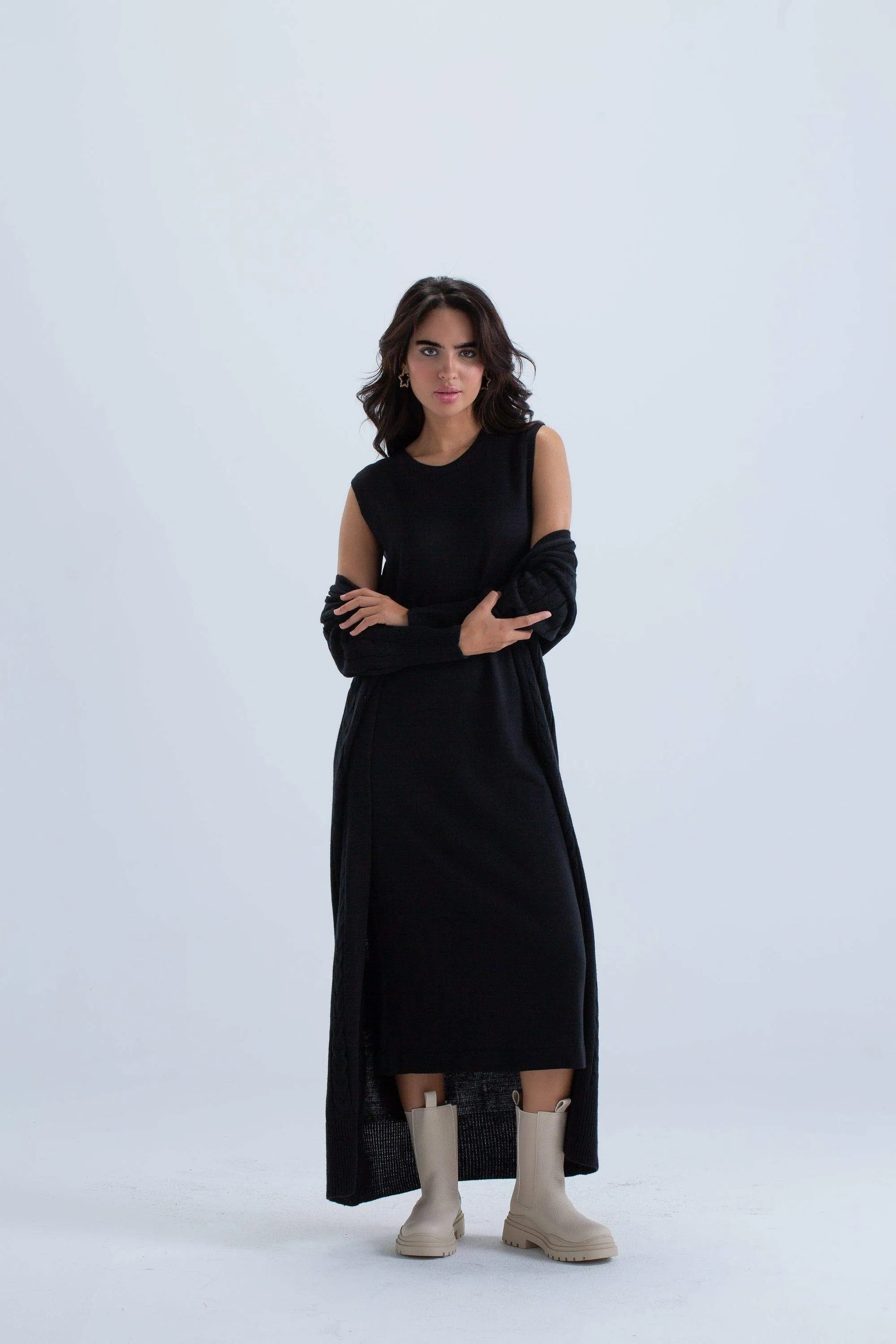 Sleeveless Wool Lounge Dress