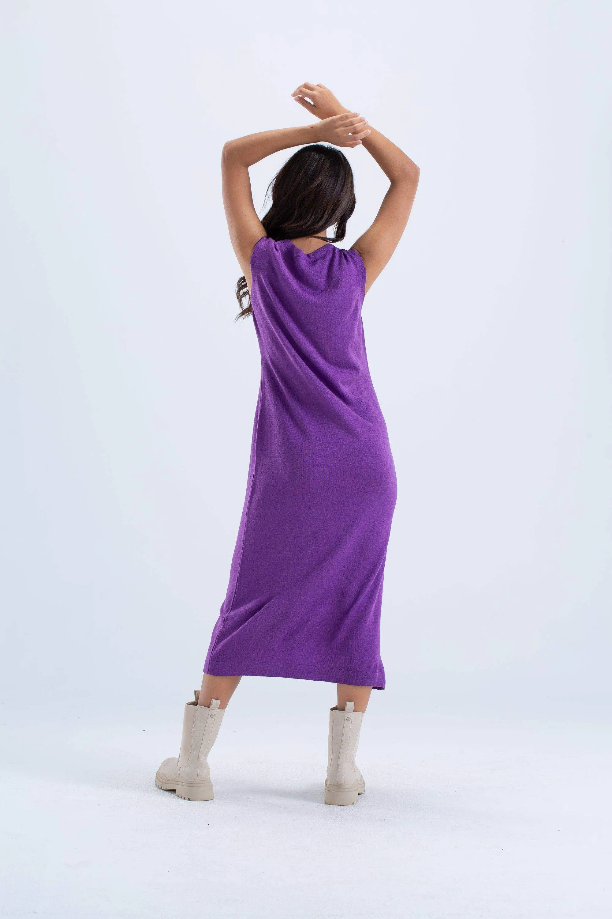 Sleeveless Wool Lounge Dress