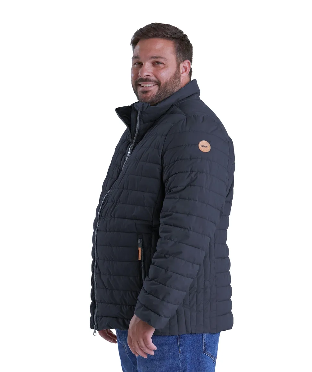 STOY Otto Men’s Big and Tall Puffer Jacket Black Blue Sizes sizes 3XL-5XL